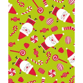 Gift Wrap (24"x100') PEPPERMINT SANTA